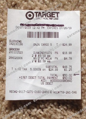 Target corporation payment check